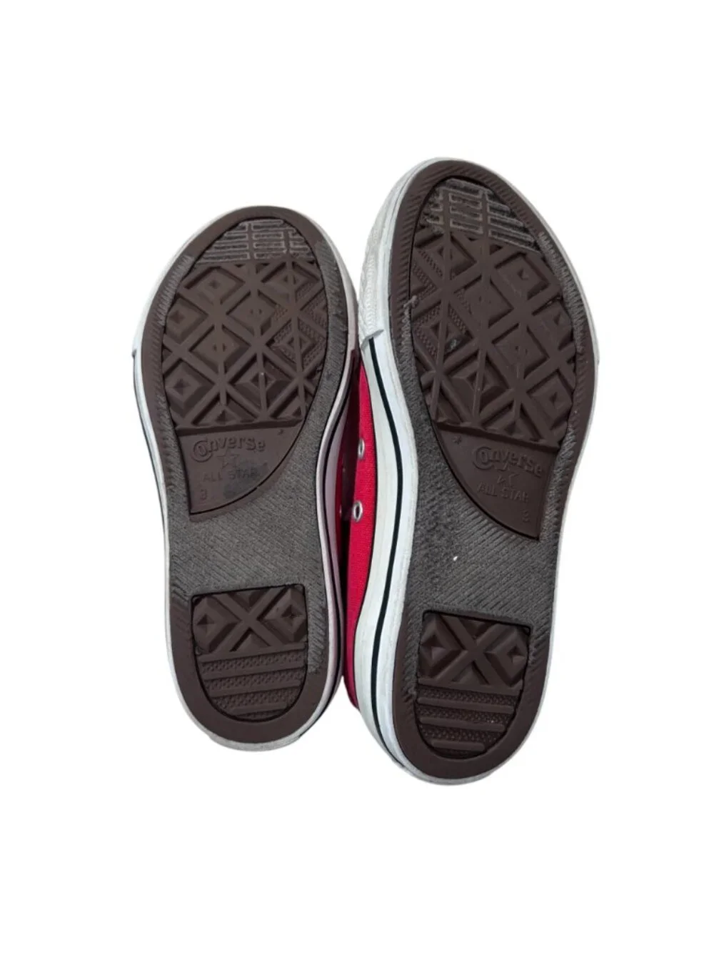 Converse 3 Kids Red Sneaker Skater Streetwear Casual Flaw